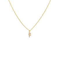 Diamond Mini Initial Letter Necklace