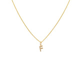 Diamond Mini Initial Letter Necklace