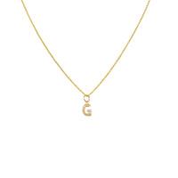 Diamond Mini Initial Letter Necklace