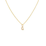 Diamond Mini Initial Letter Necklace