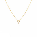 Diamond Mini Initial Letter Necklace