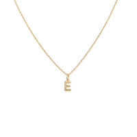 Diamond Mini Initial Letter Necklace