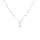 Diamond Mini Initial Letter Necklace