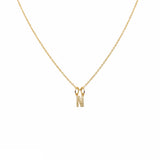 Diamond Mini Initial Letter Necklace