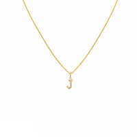 Diamond Mini Initial Letter Necklace