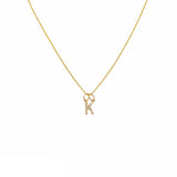 Diamond Mini Initial Letter Necklace