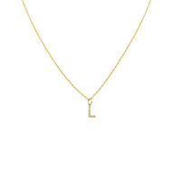 Diamond Mini Initial Letter Necklace