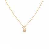 Diamond Mini Initial Letter Necklace