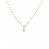 Diamond Mini Initial Letter Necklace