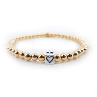 Nina - Block Heart Bracelet