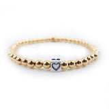 Nina - Block Heart Bracelet